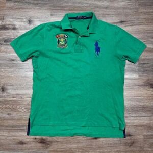 green big pony polo ralph lauren marine supply polo shirt